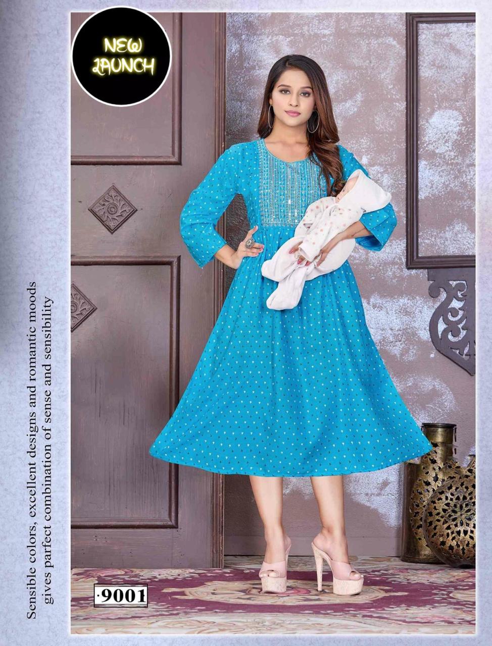 Jlf Haldi Vol 5 Designer Printed Feeding Kurti Catalog
